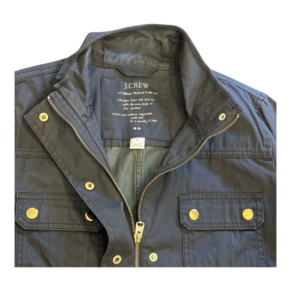 J. Crew Resin Coated Twill Field Jacket in Charcoal - Picture 4 of 7